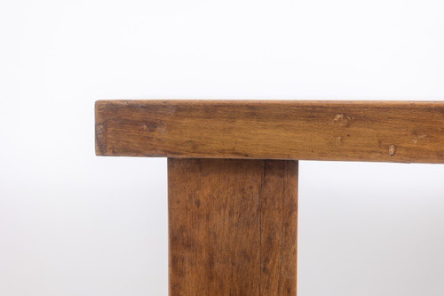 Brutalist style table, or desk, in beech. Circa 1900. LS5710709I