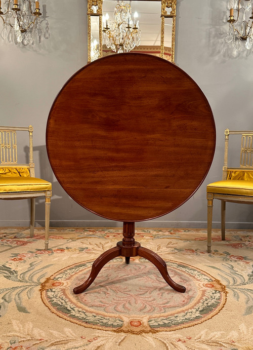 Louis XVI Mahogany Tilting Pedestal Table Circa 1780