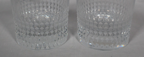 Christofle Set of 8 crystal whiskey glasses  