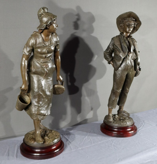 Pair of Regulate Sculptures, signed H.Weiss – Late 19th century