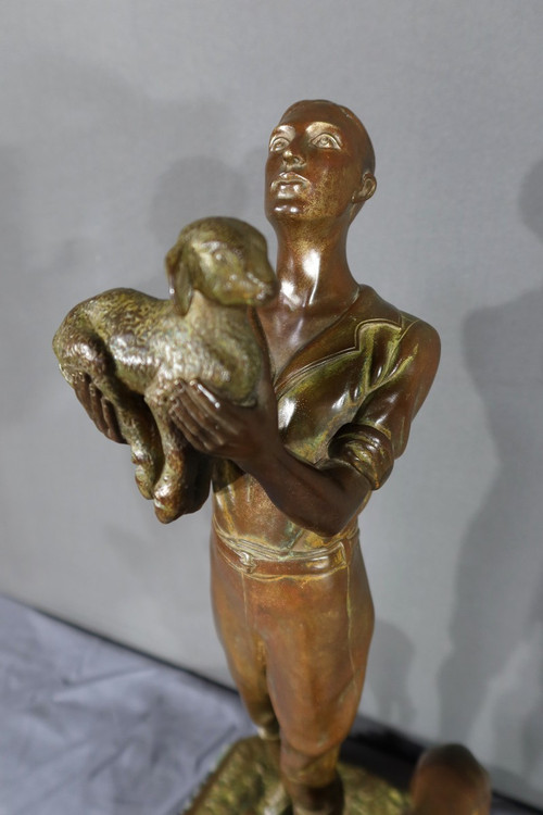 Bronze Sculpture with Double Patina - Early 20th Century