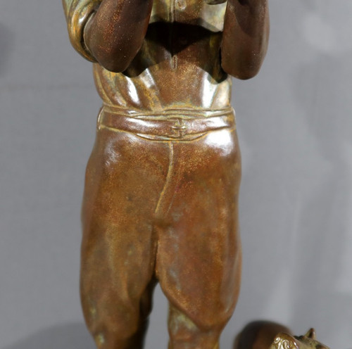 Bronze Sculpture with Double Patina - Early 20th Century