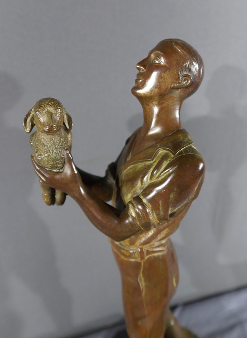 Bronze Sculpture with Double Patina - Early 20th Century