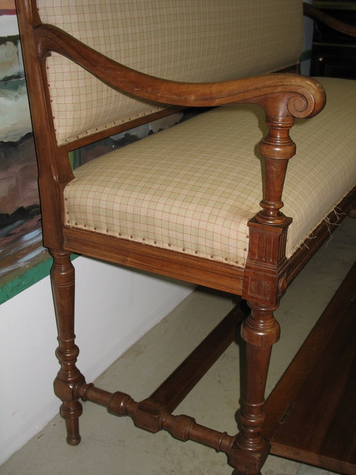 Walnut Billiard Bench - 20th Century