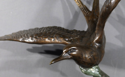 Bronze “The Seagull”, attributed to Erget – Early 20th century