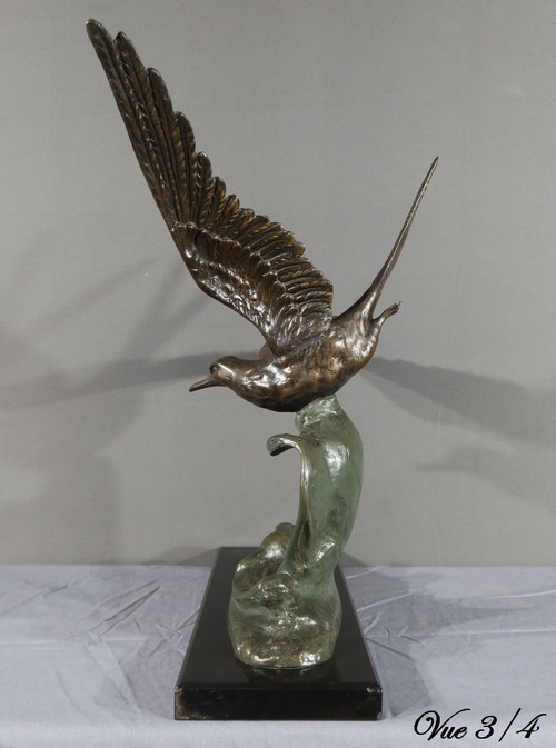 Bronze “The Seagull”, attributed to Erget – Early 20th century