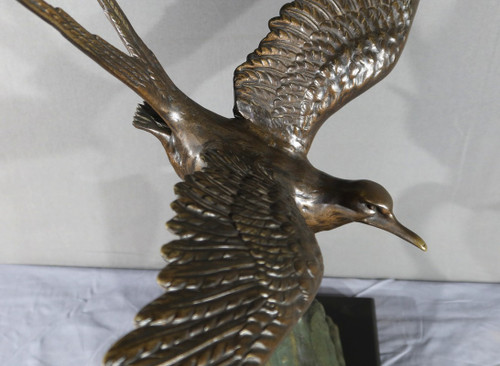 Bronze “The Seagull”, attributed to Erget – Early 20th century