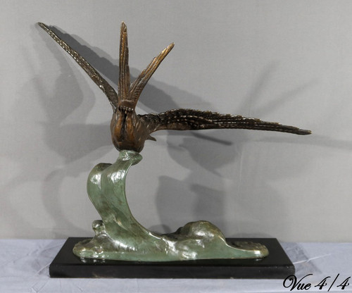 Bronze “The Seagull”, attributed to Erget – Early 20th century