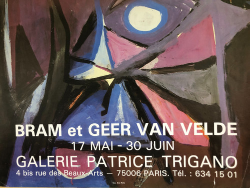 Affiche Bram et Geer Van Velde Galerie Patrice Trigano Paris 1984