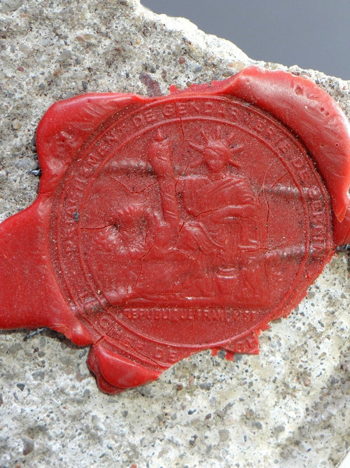 Piece of History, Piece of the Berlin Wall Taken and Certified by the National Gendarmerie.