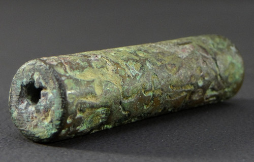 Bactrian Civilization, 3rd-1st Century BC, Rare Bronze Cylinder Seal.