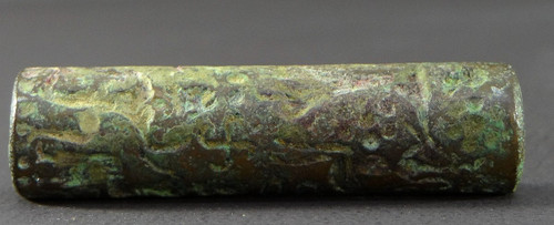 Bactrian Civilization, 3rd-1st Century BC, Rare Bronze Cylinder Seal.