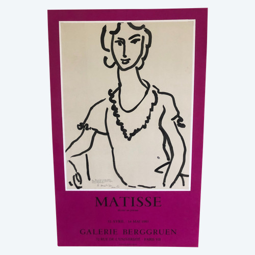 Poster Matisse Galerie Berggruen Paris 1983