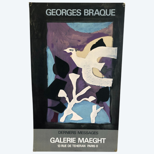 Affiche Georges Braque Derniers Messages Galerie Maeght Paris 1967