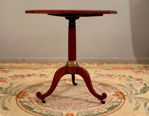 Molitor,  Gueridon Table De Salon En Acajou d'Epoque Louis XVI Vers 1780