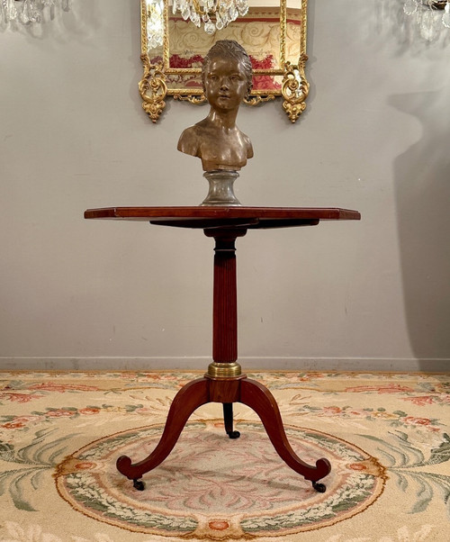 Molitor,  Gueridon Table De Salon En Acajou d'Epoque Louis XVI Vers 1780