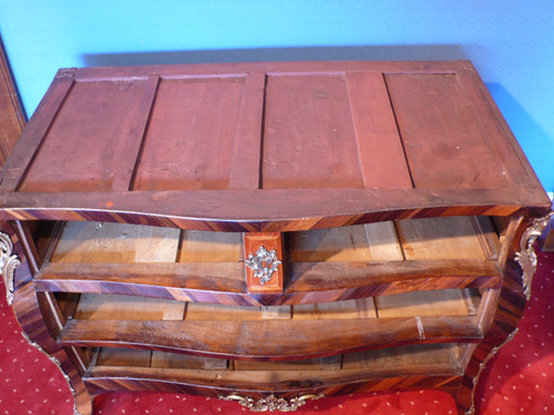 18th century marquetry tomb chest of drawers.