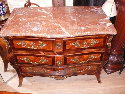 18th century marquetry tomb chest of drawers.