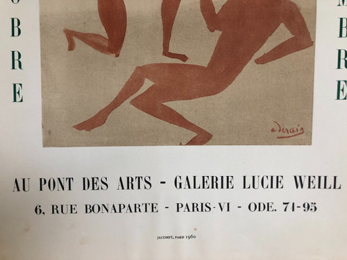 Poster André Derain Galerie Lucie Weill Paris 1960