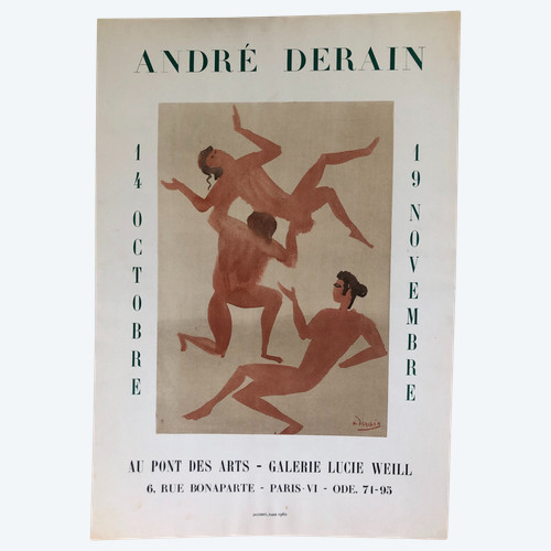 Poster André Derain Galerie Lucie Weill Paris 1960