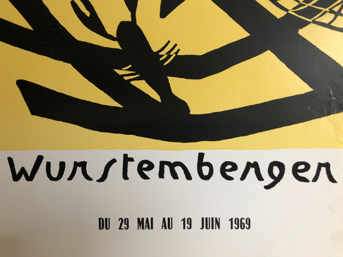 Poster Wurstemberger Galerie des éditions Rolf Lutz Paris 1969