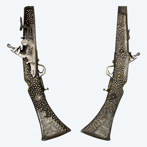 Mukahla flintlock RIFLE - Morocco - XIXth century