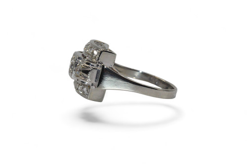 Anello con diamante Art-Deco