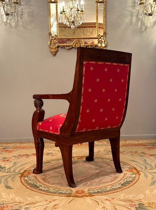 Bernard Molitor, Mahogany armchair Consulate period circa 1800