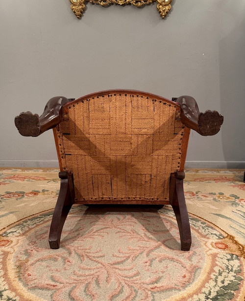 Bernard Molitor, Mahogany armchair Consulate period circa 1800