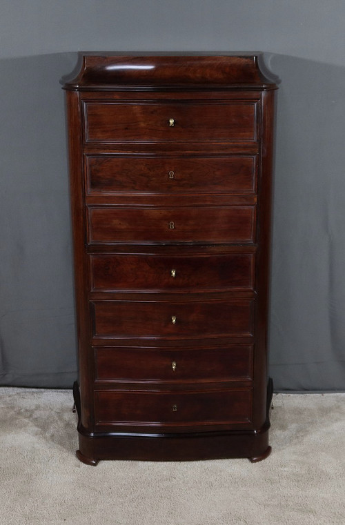 Semainier desk in rosewood, Napoleon III period - Mid-19th century