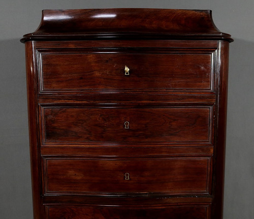 Semainier desk in rosewood, Napoleon III period - Mid-19th century