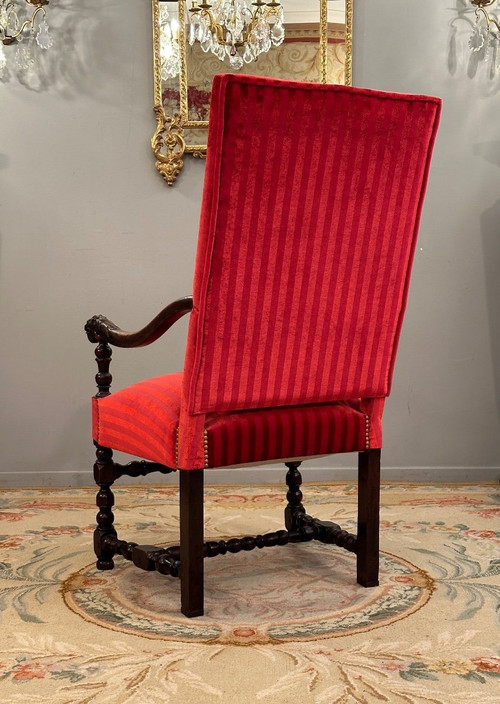 Louis XIV period 17th century walnut armchair