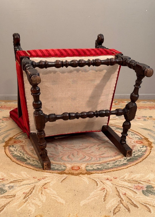 Louis XIV period 17th century walnut armchair