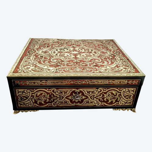 Grand coffret en marqueterie Boulle 