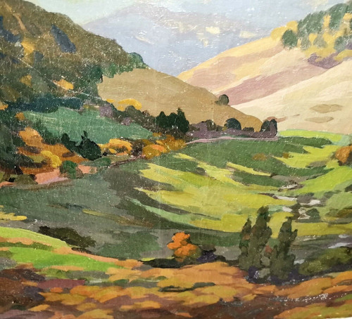 Painting oil on canvas mountain landscape signed Henri MARCHAL (Nancy, 1878-1942)