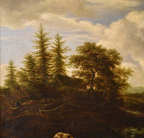 Wooded Landscape With Waterfall, Jacob Van Ruisdael (haarlem 1628-amsterdam 1682) Attributable