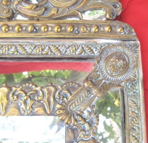 Louis XIV style 19th century pediment mirror