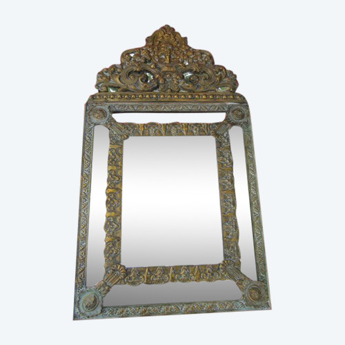 Louis XIV style 19th century pediment mirror