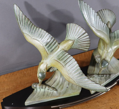 Large Regule "Les Mouettes", attributed to I.Rochard, Art Deco - 1940