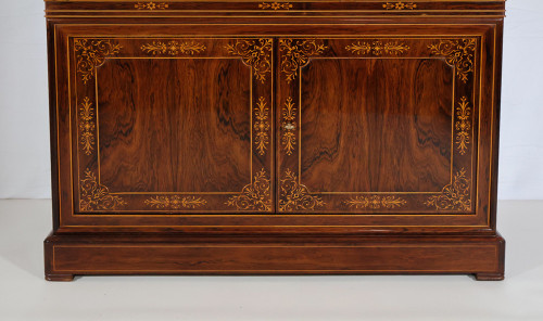 Charles X period rosewood chest of drawers with doors