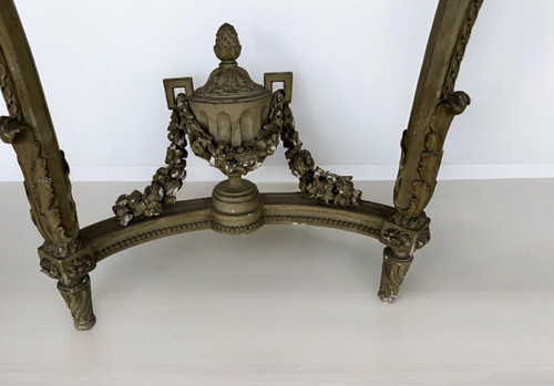 Napoleon III period Louis XVI lacquered console table