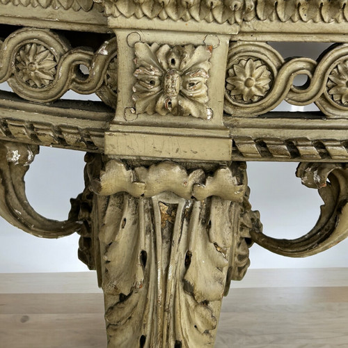 Napoleon III period Louis XVI lacquered console table