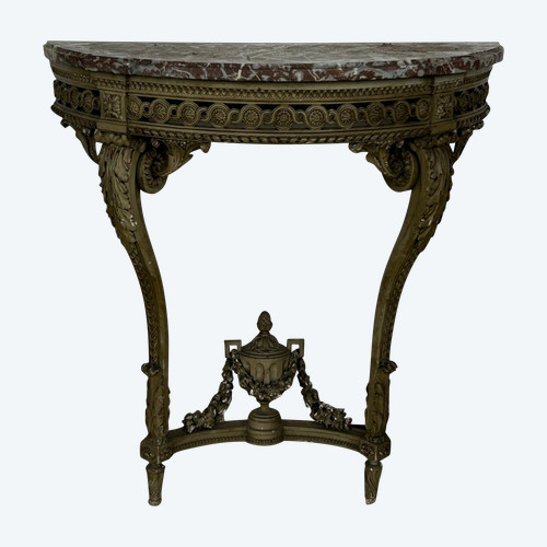 Napoleon III period Louis XVI lacquered console table