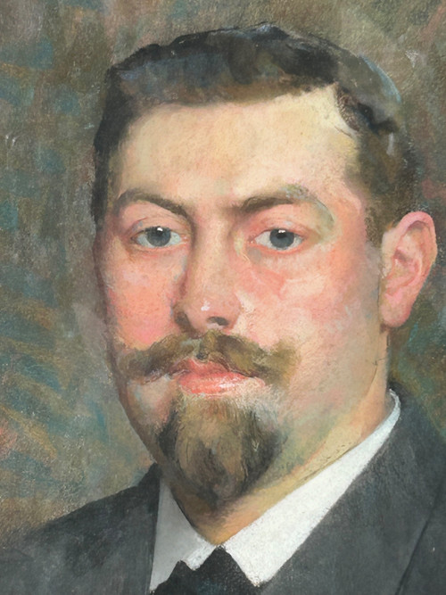 François Maurice Lard (1864-1908) Portrait - Pastel Signé Daté 1904