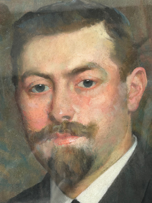 François Maurice Lard (1864-1908) Portrait - Pastel Signé Daté 1904