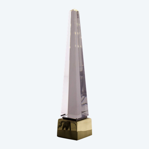 Lampada "Obelisco" in lucite.