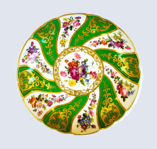 Hand Painted Paris Porcelain Plate Dish 19th C