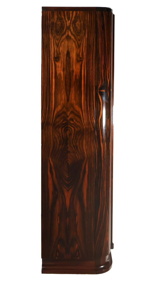 Art Deco macassar ebony bookcase