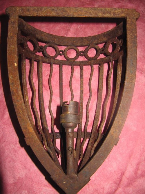 Early 20th century wrought iron wall lamp