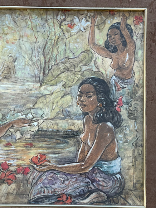 Frauen auf Bali, Jean LE MAYEUR DE MEPRES (1880-1958), circa 1940